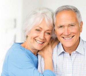 Older couple with white teeth