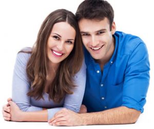 Couple with great smiles